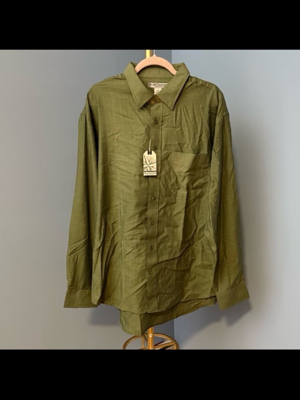 ⚡️Destinations Dress Shirt - Green - XXL